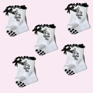 women cute embroidered ruffle bow pilates grip socks pilates grip socks custom