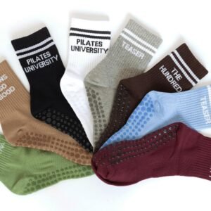high quality striped matcha socks anti slip yoga pliates socks custom yoga socks