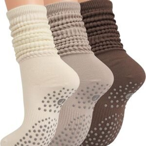 pilates grippy socks with grips for women yoga non slip long socks