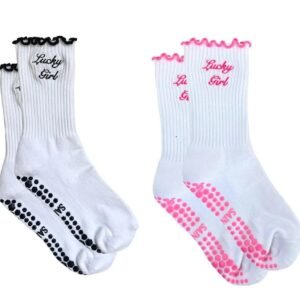 high quality cute ruffle pilate socks grip socks pilates socks custom