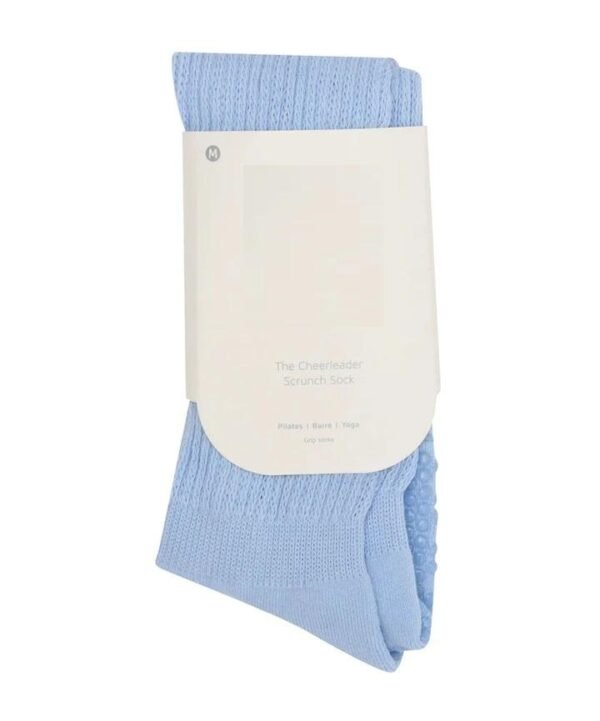 summer thin scrunch pilates socks skyline blue sporty slouchy pilates socks